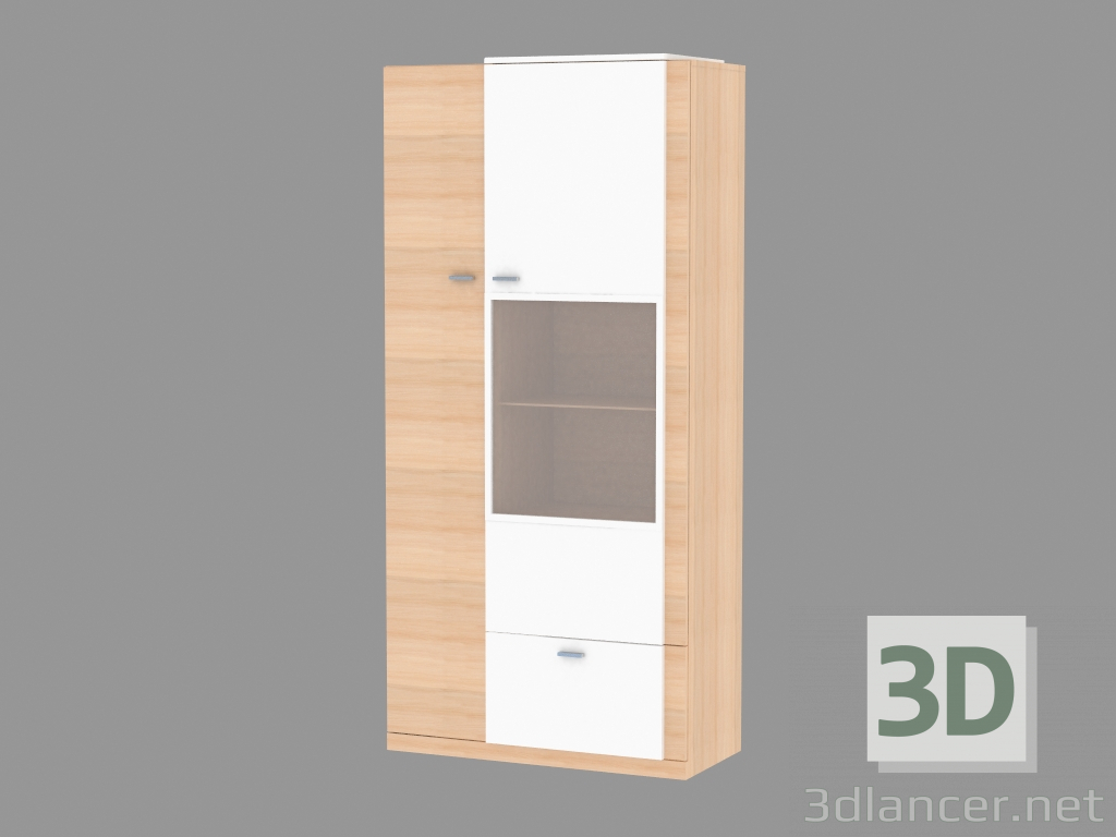 3d model Cabinet with glass insert (large) - preview