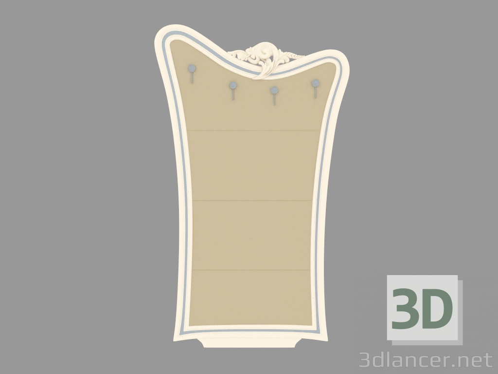 3d модель Панель с крючками для одежды SPTOD4 – превью