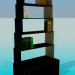 3D Modell Bücherregal mit Büchern - Vorschau
