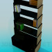 3D Modell Bücherregal mit Büchern - Vorschau