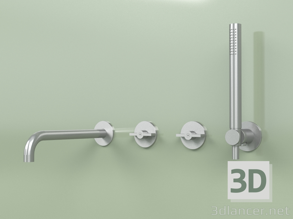 3d модель Kомплект из 2-х гидропрогрессивных смесителей для ванны (19 69, AS) – превью