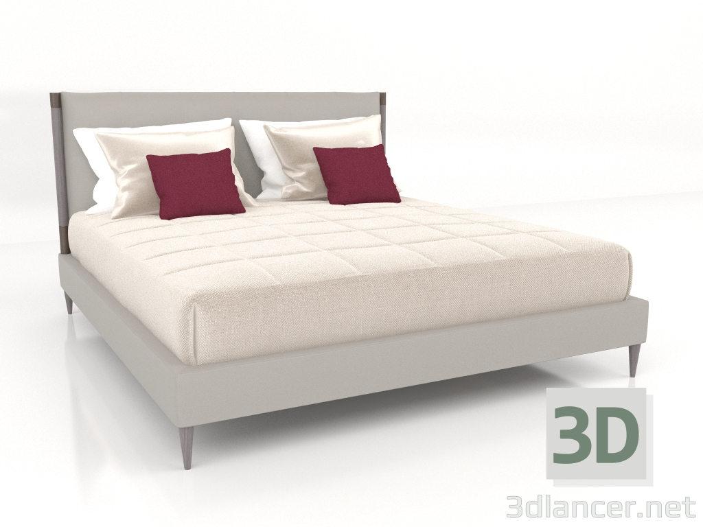 3d модель Кровать двуспальная (B104) – превью