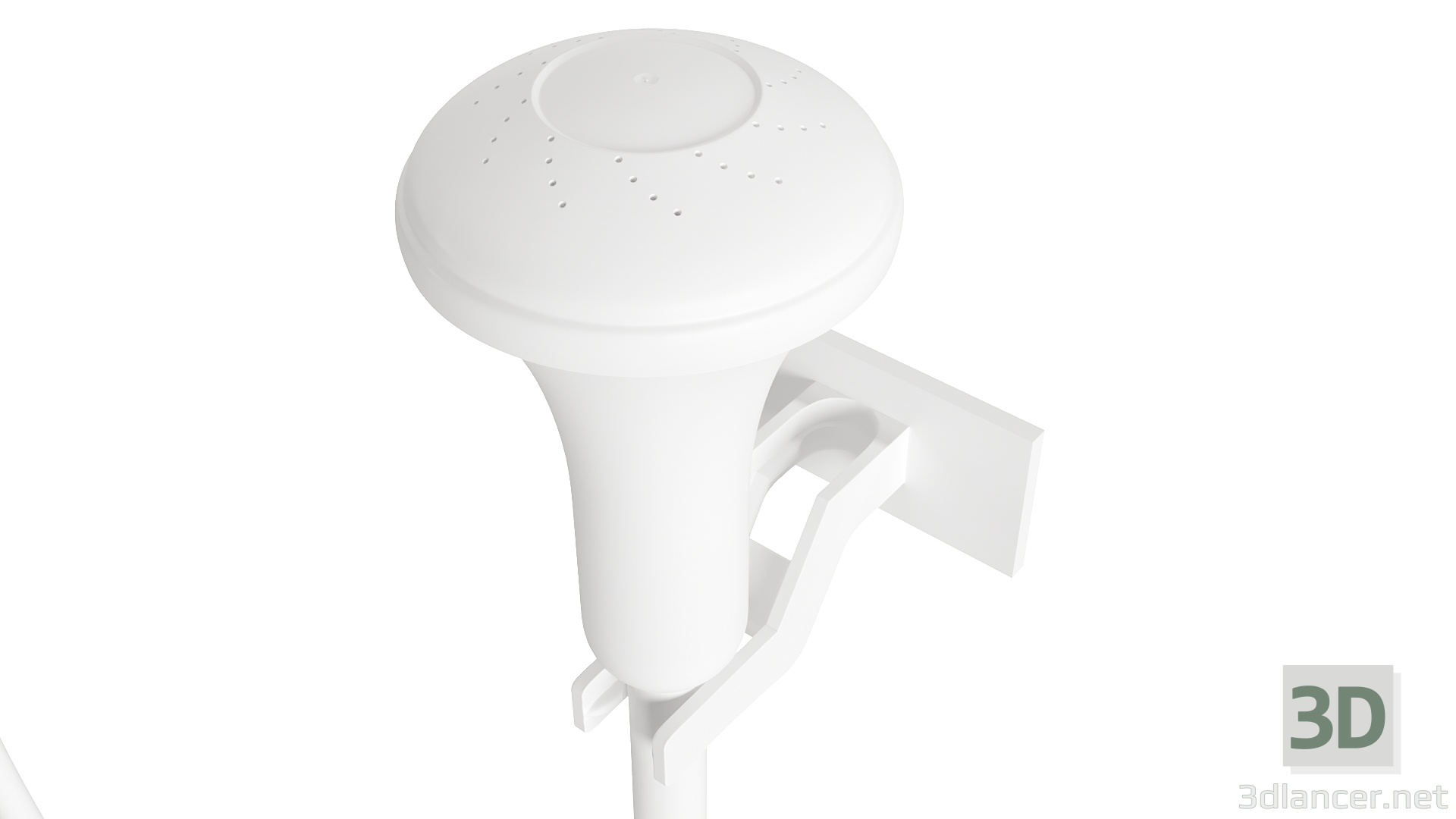 3d Shower - Full size white electric shower model buy - render
