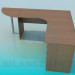 3D Modell Büro-Schreibtisch-Ecke - Vorschau