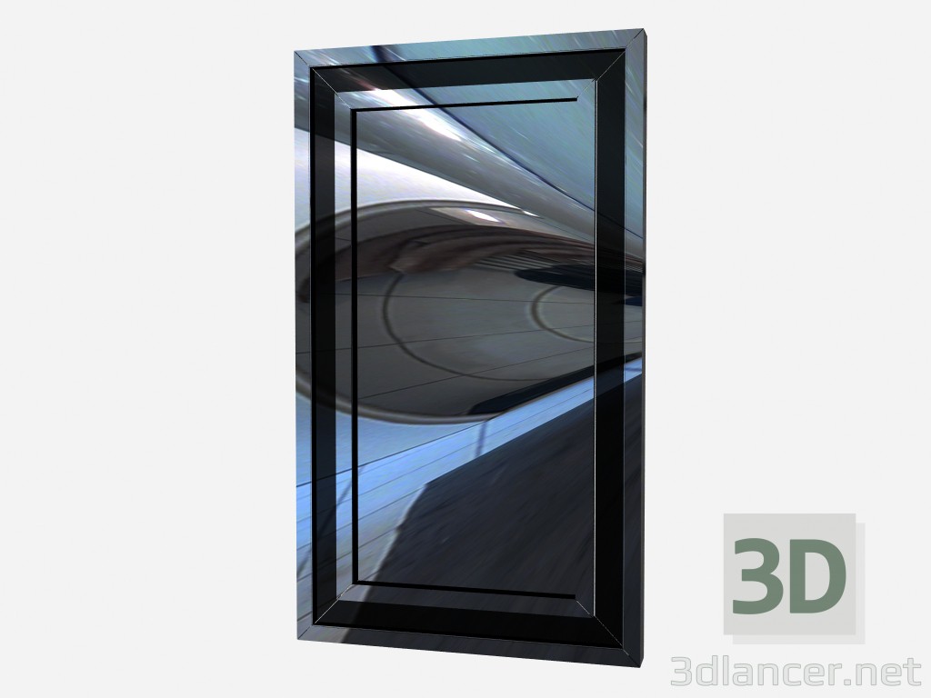 3D Modell Wandspiegel in Metallrahmen Spiegel Z01 - Vorschau