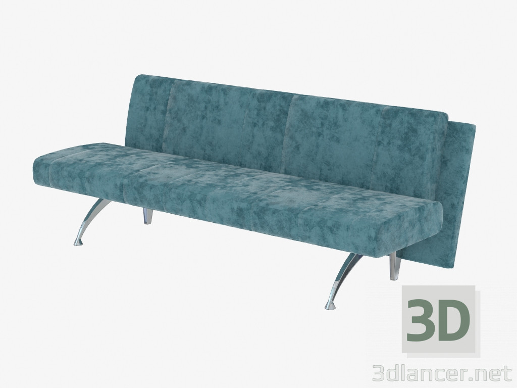 3D Modell Sofa-Bank doppelt modern - Vorschau