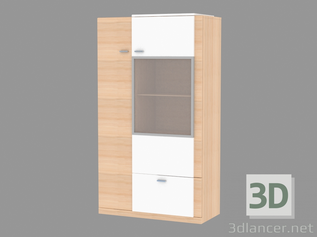 3d model Cabinet with glass insert (medium) - preview