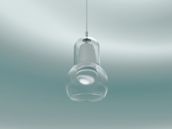 Lámpara colgante Bombilla (SR1, Ø11cm, H 16.3cm, Cristal transparente con cordón de PVC transparente