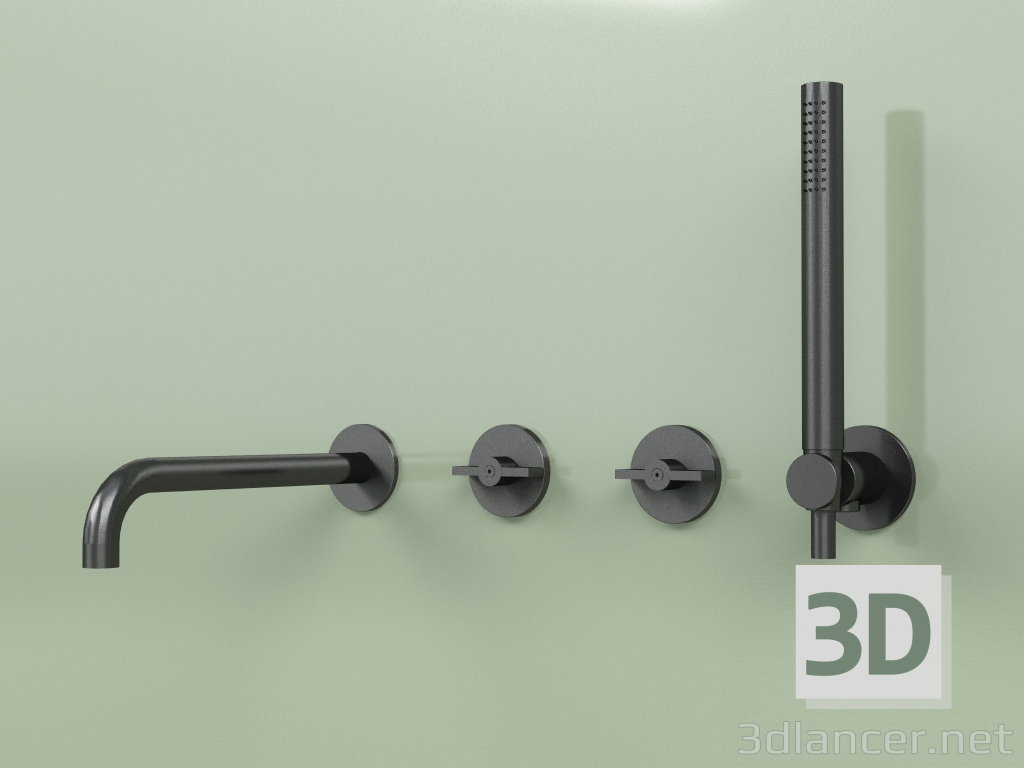 3D modeli 2 hidro-progresif banyo bataryası seti (19 69, ON) - önizleme
