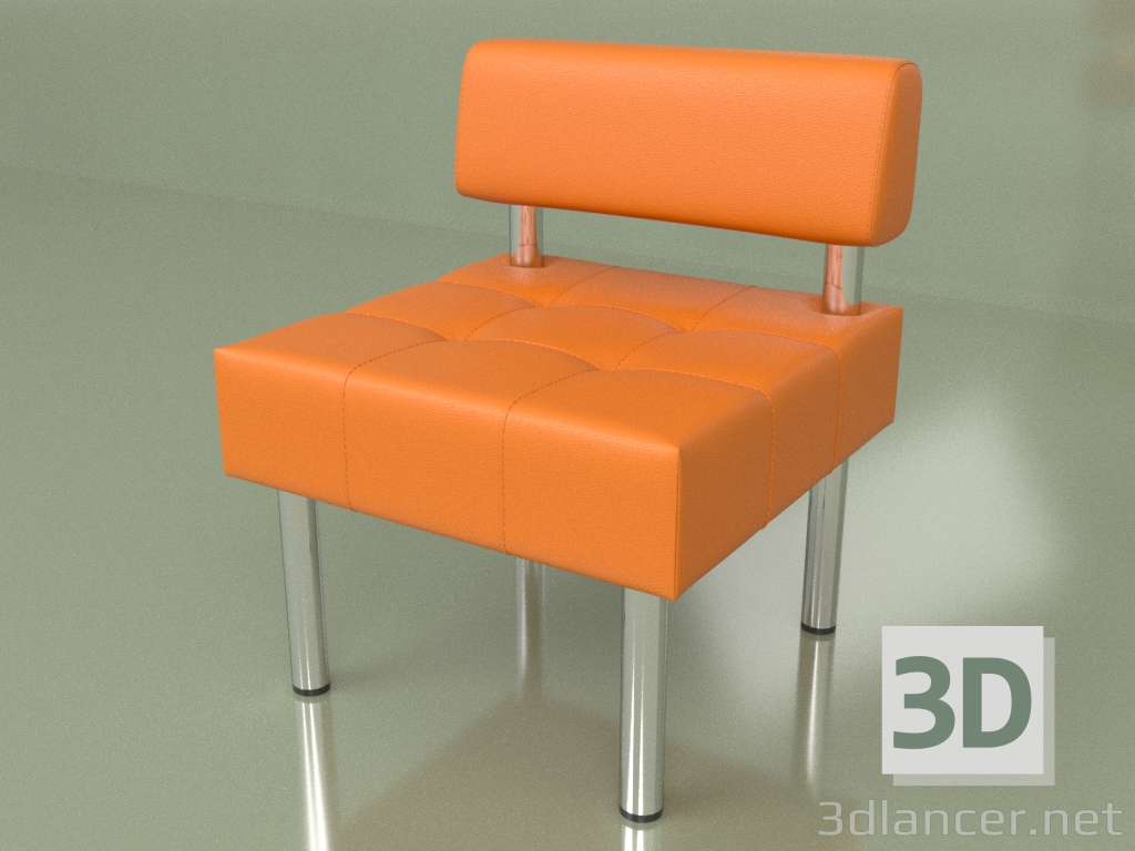 modello 3D Sezione singola Business (Pelle Arancio) - anteprima