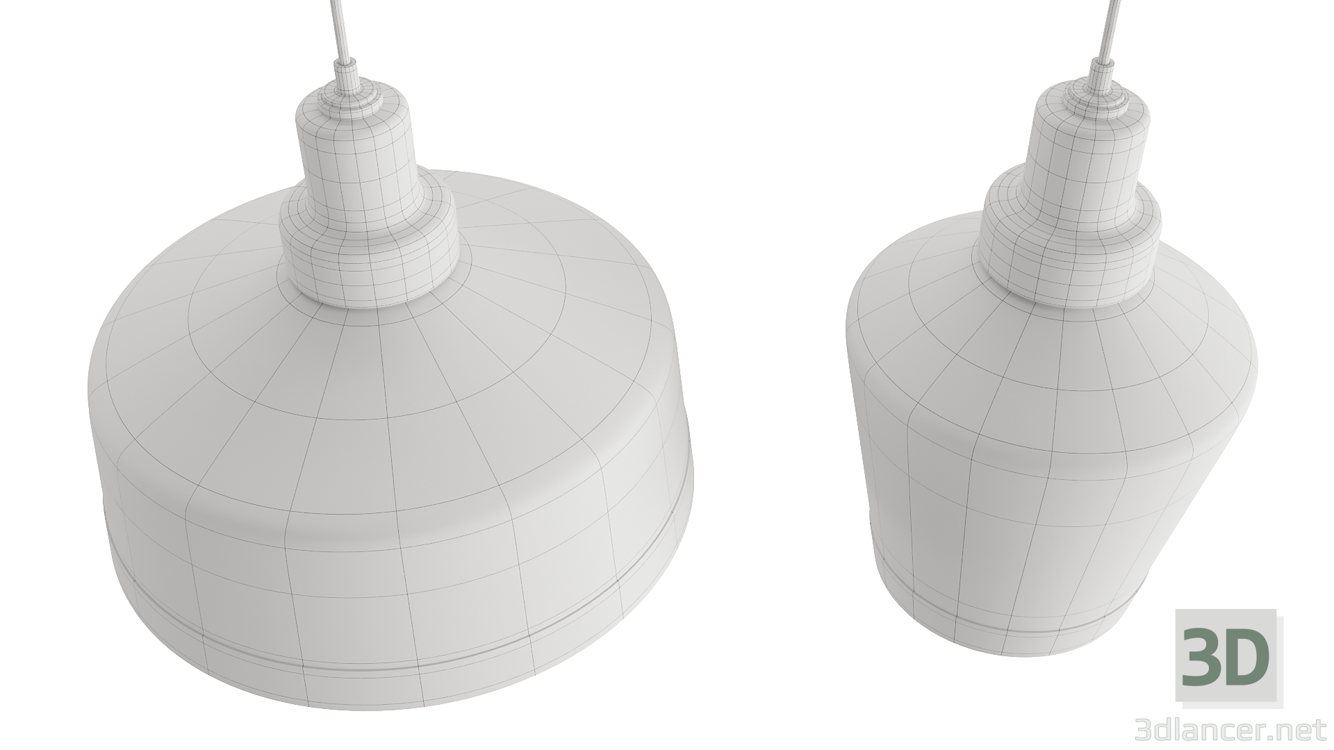 Lámparas de araña: juego de dos tamaños diferentes. 3D modelo Compro - render