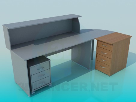 3d model Reception office - preview