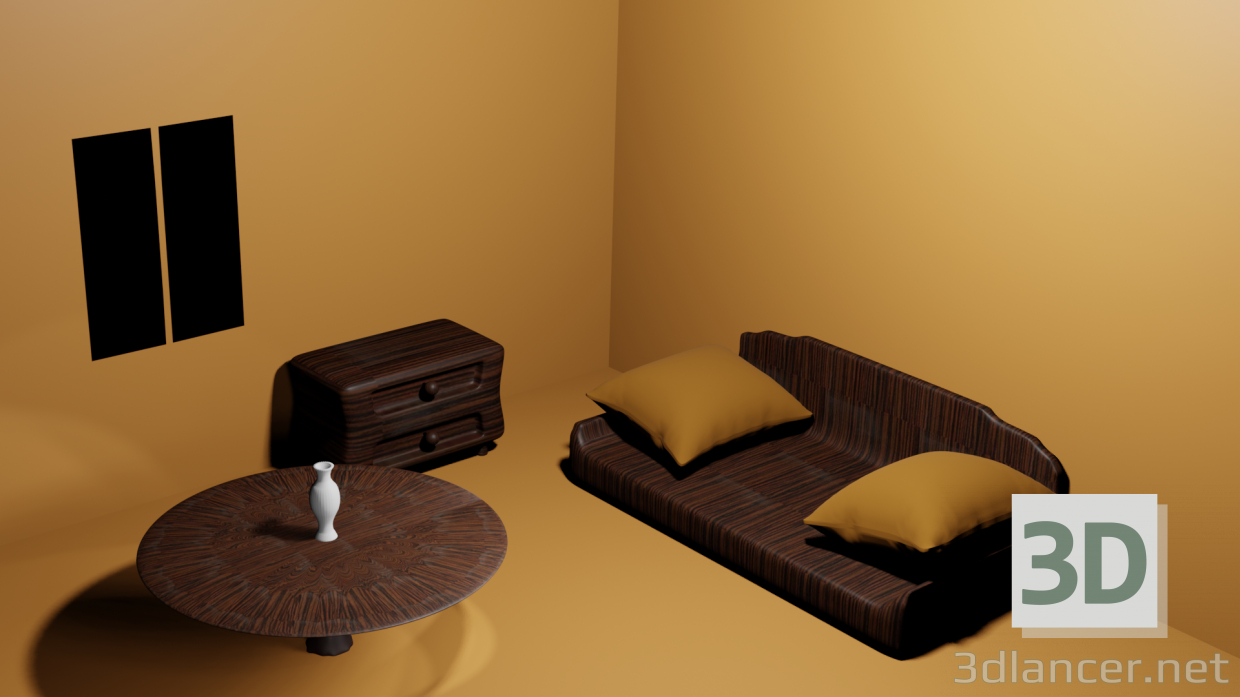 habitación 3D modelo Compro - render