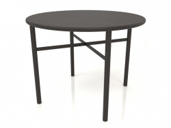 Dining table (rounded end) (option 2, D=1000x750, wood brown dark)