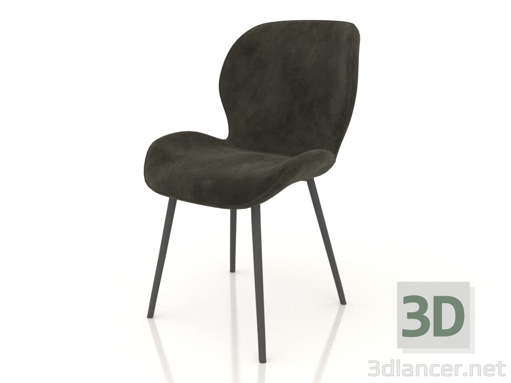 3D modeli Sandalye Frank (grafit siyahı) - önizleme