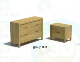 3d модель chest of drawers – превью