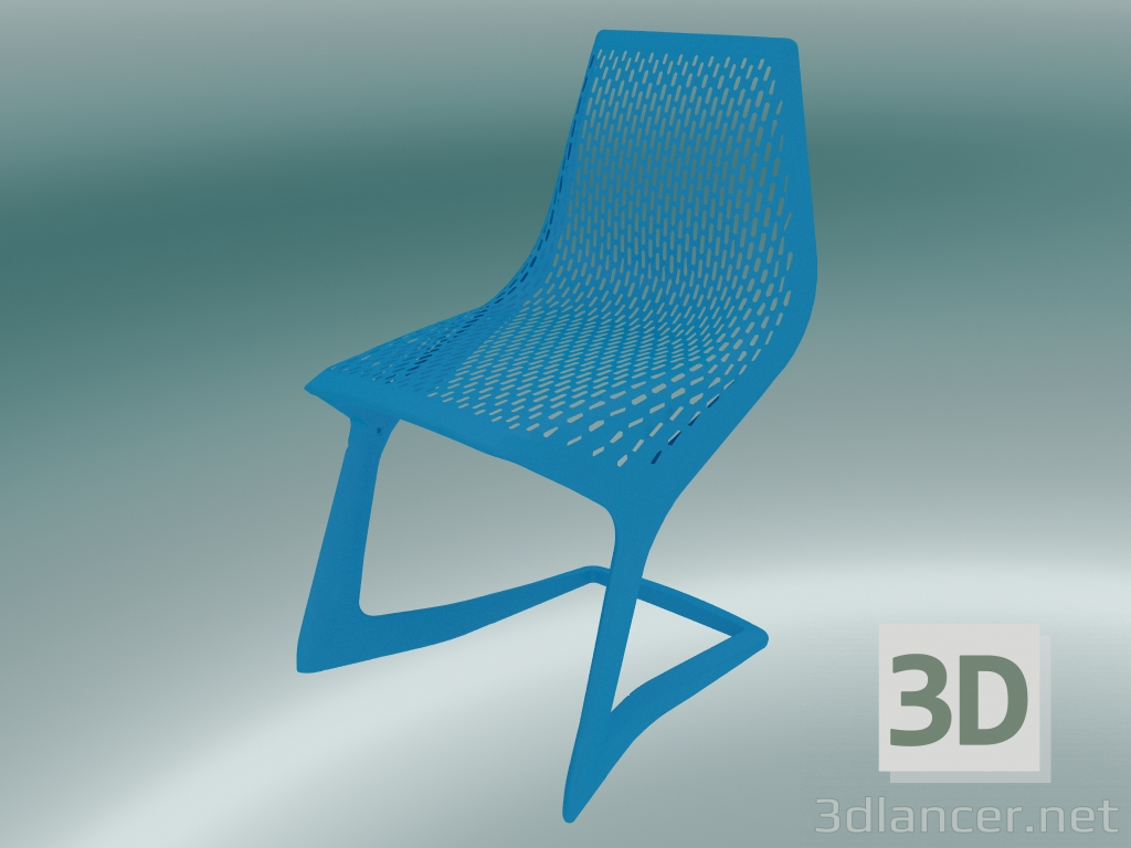 Modelo 3d Cadeira empilhável MYTO (1207-20, azul claro) - preview