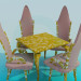 3d model Table, chairs and chandelier Kit - preview