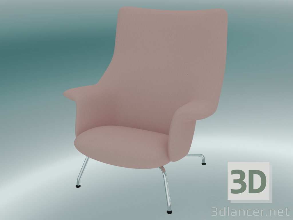 modello 3D Doze lounge chair (Forest Nap 512, Chrome) - anteprima