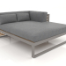 3d model XL modular sofa, section 2 right, artificial wood (Quartz gray) - preview