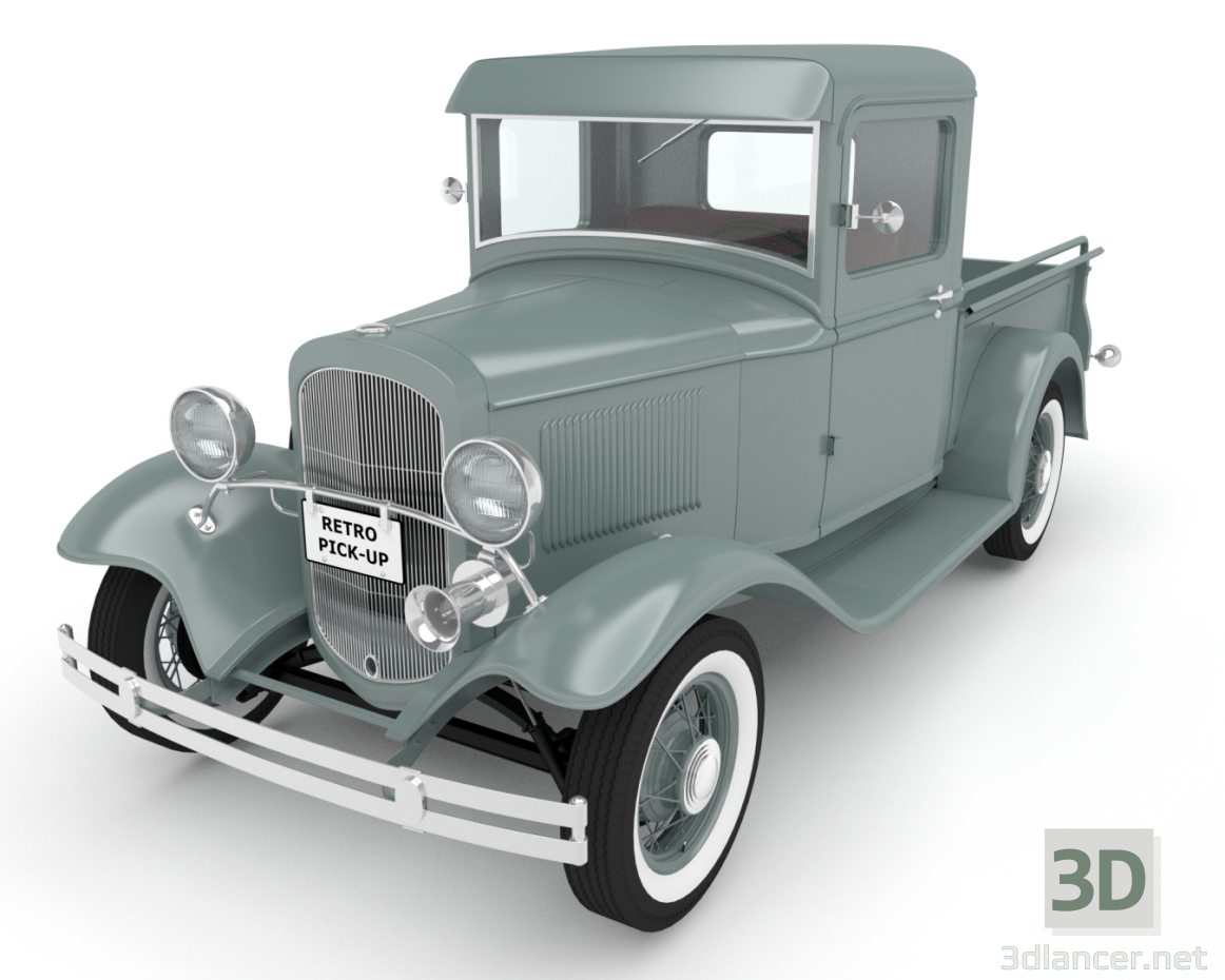 Retro-Pickup 3D-Modell kaufen - Rendern
