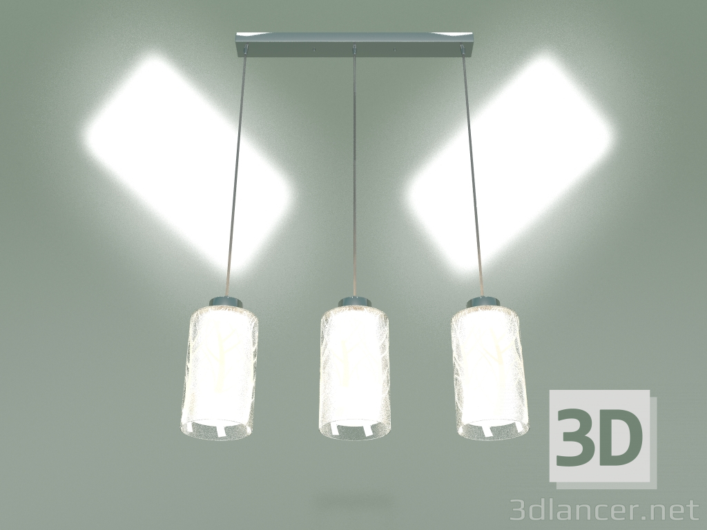 3d model Pendant lamp 50001-3 (chrome) - preview