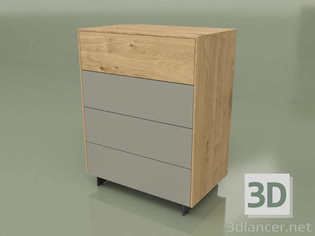 3d model Chest of drawers CN 300 (Loft, Gray) - preview