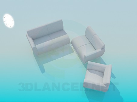 modèle 3D Canapé d’accueil - preview