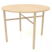 modèle 3D Table à manger (extrémité arrondie) (option 2, D=1000x750, bois blanc) - preview