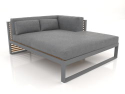 XL modular sofa, section 2 right, artificial wood (Anthracite)