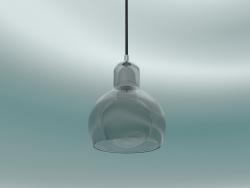 Lámpara colgante Mega Bulb (SR2, Ø18cm, 23cm, Cristal plateado con cordón negro)