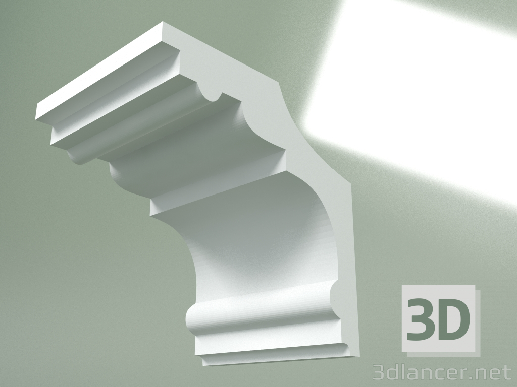 modèle 3D Corniche en plâtre (socle de plafond) KT401 - preview