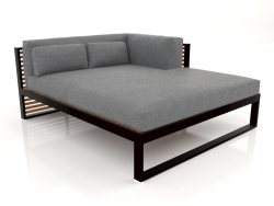 Sofá modular XL, seção 2 direita, madeira artificial (preto)