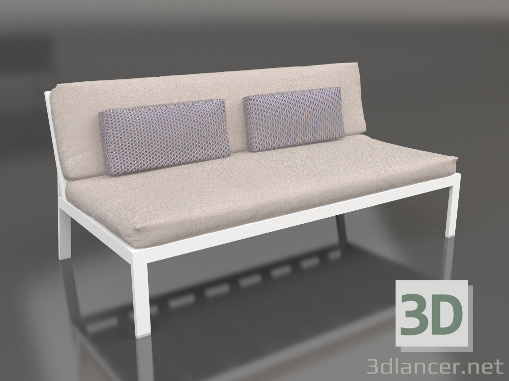 modello 3D Modulo divano, sezione 4 (Bianco) - anteprima