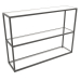 3d model Rectangular console rack (GLASS, 120x30x86, 3 shelves) - preview