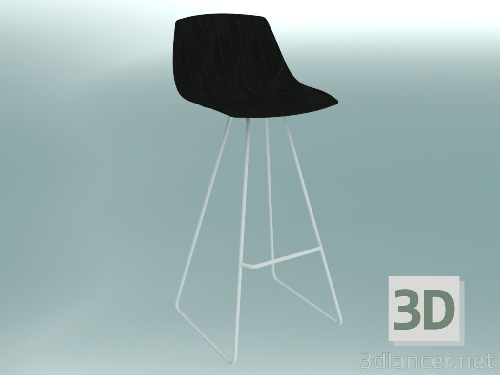 modello 3D Sedia MIUNN (legno S104 H75) - anteprima