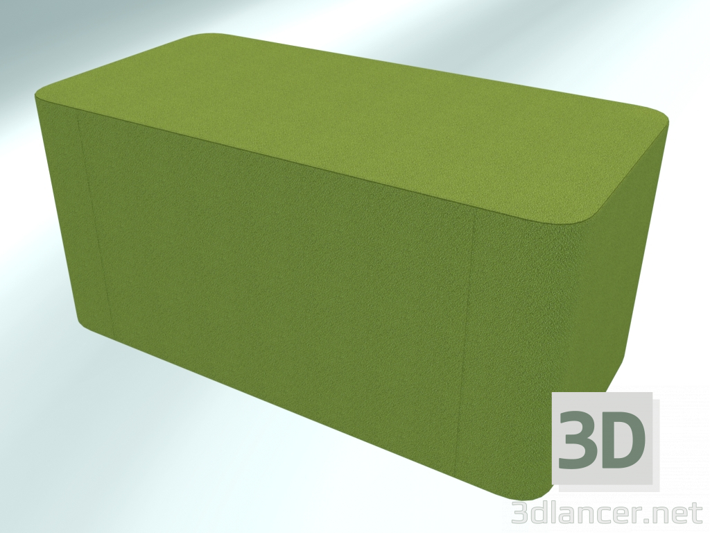 3d model Padded stool-rectangular armrest (P3, 350x700 mm) - preview