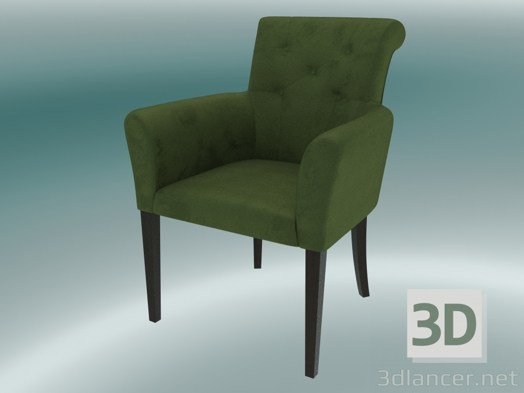 modello 3D Poltrona Byron (verde) - anteprima