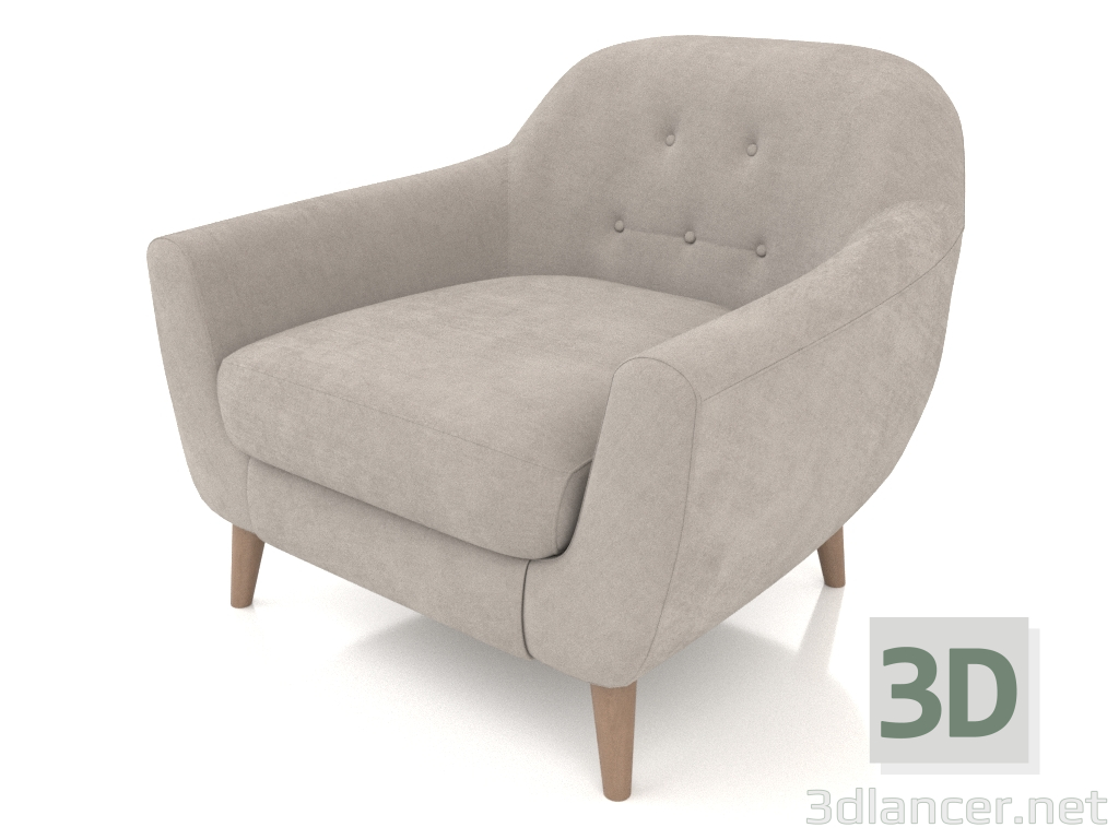 3D Modell Sessel Stockholm (beige) - Vorschau