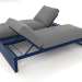 3d model Cama doble para relax (Azul noche) - vista previa