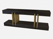 Console rectangulaire de bois Art déco Norma Z01