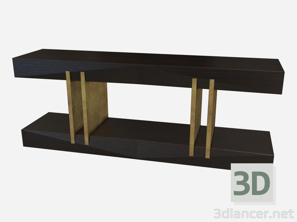 3D Modell Rechteckige Konsole aus Holz Art Deco Norma Z01 - Vorschau