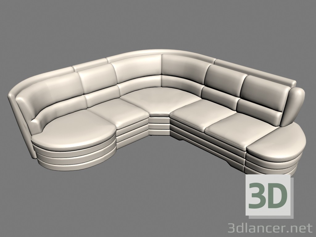 3d модель Кутовий диван Титан – превью