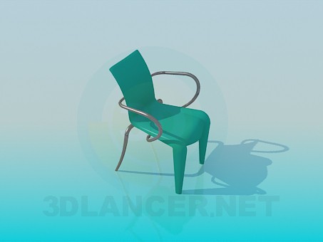 3d модель Метало-пластиковий стілець – превью