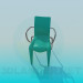 3d model Metal-plastic chair - preview