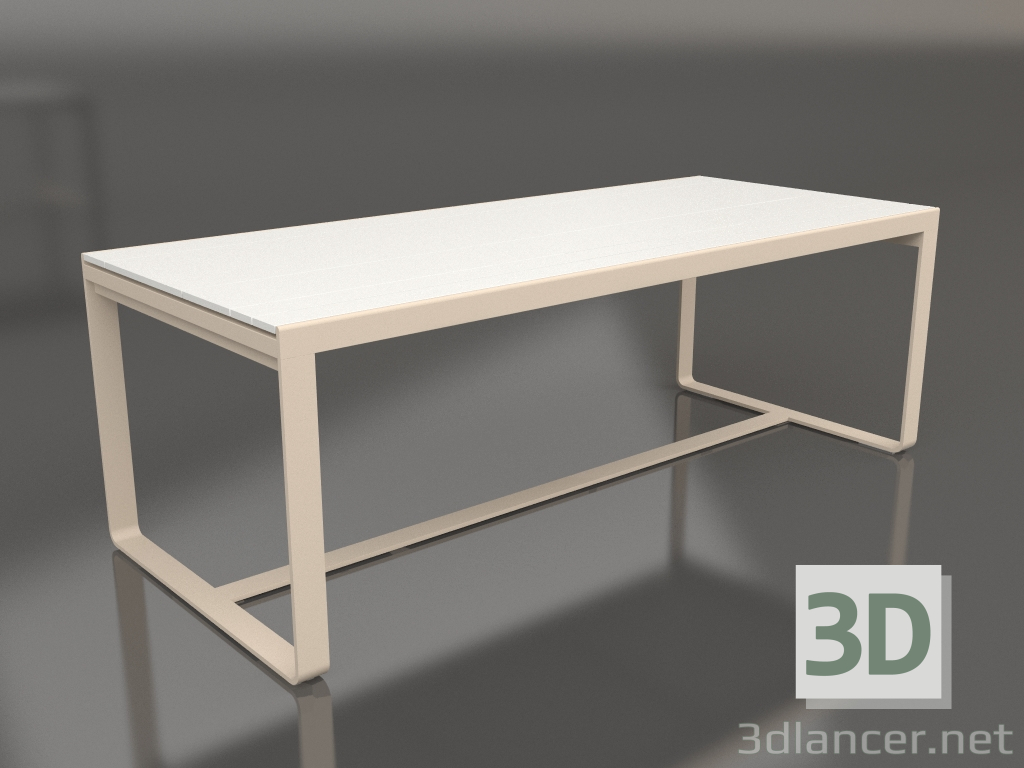 modello 3D Tavolo da pranzo 210 (Polietilene bianco, Sabbia) - anteprima