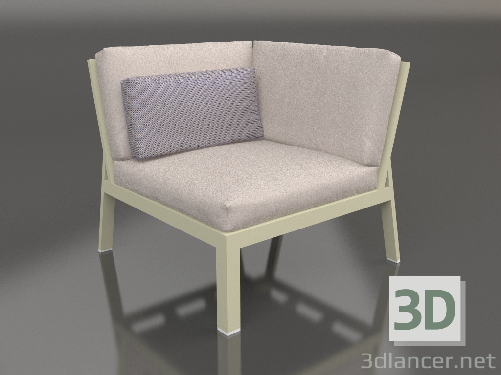 3d model Sofa module, section 6 (Gold) - preview