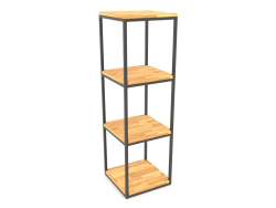 Etagère carrée (PLANCHER BOIS, 40x40x128, 4 étagères)