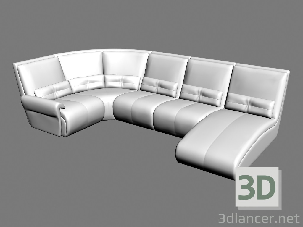 3d модель Кутовий диван Ustin – превью