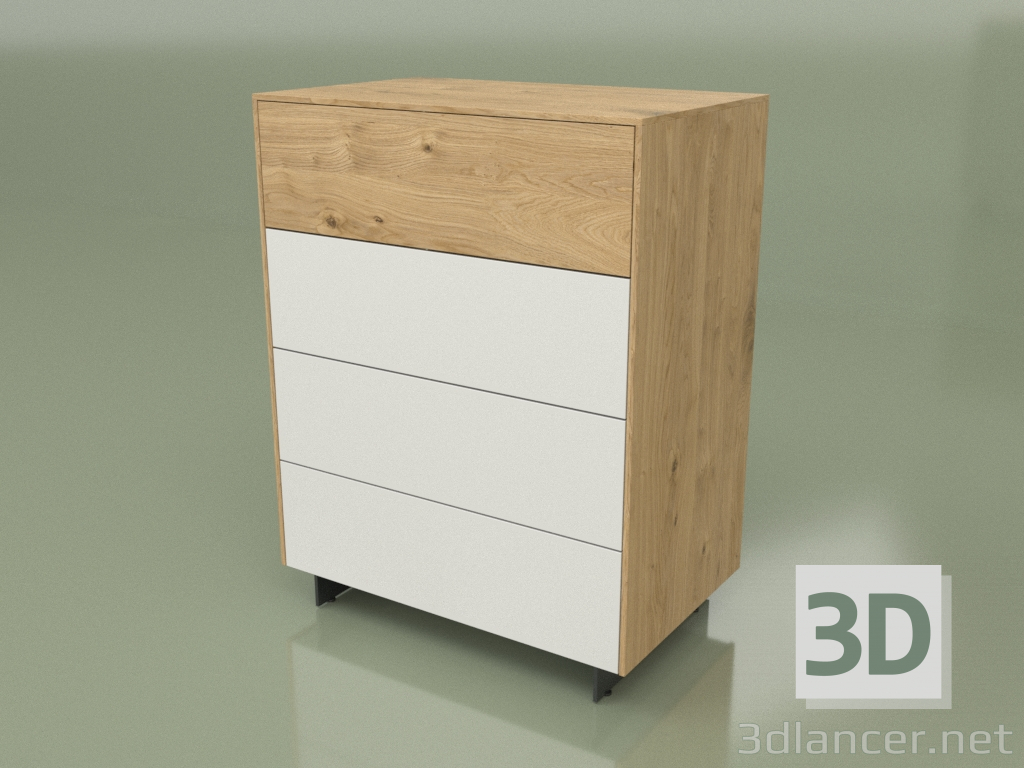 3d model Chest of drawers CN 300 (Loft, White) - preview